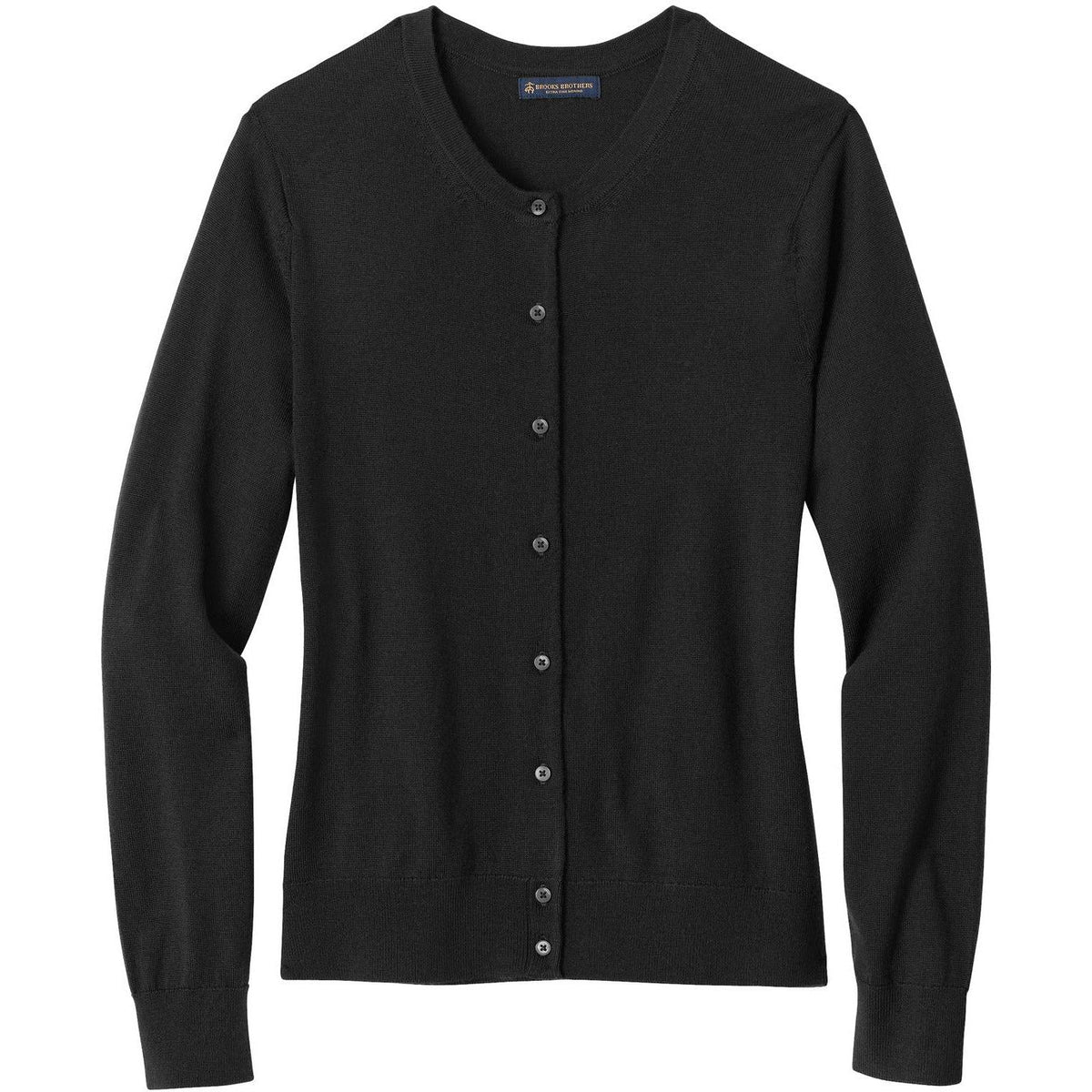 no-logo Brooks Brothers Ladies Washable Merino Cardigan Sweater-New-Brooks Brothers-Deep Black-XS-Thread Logic