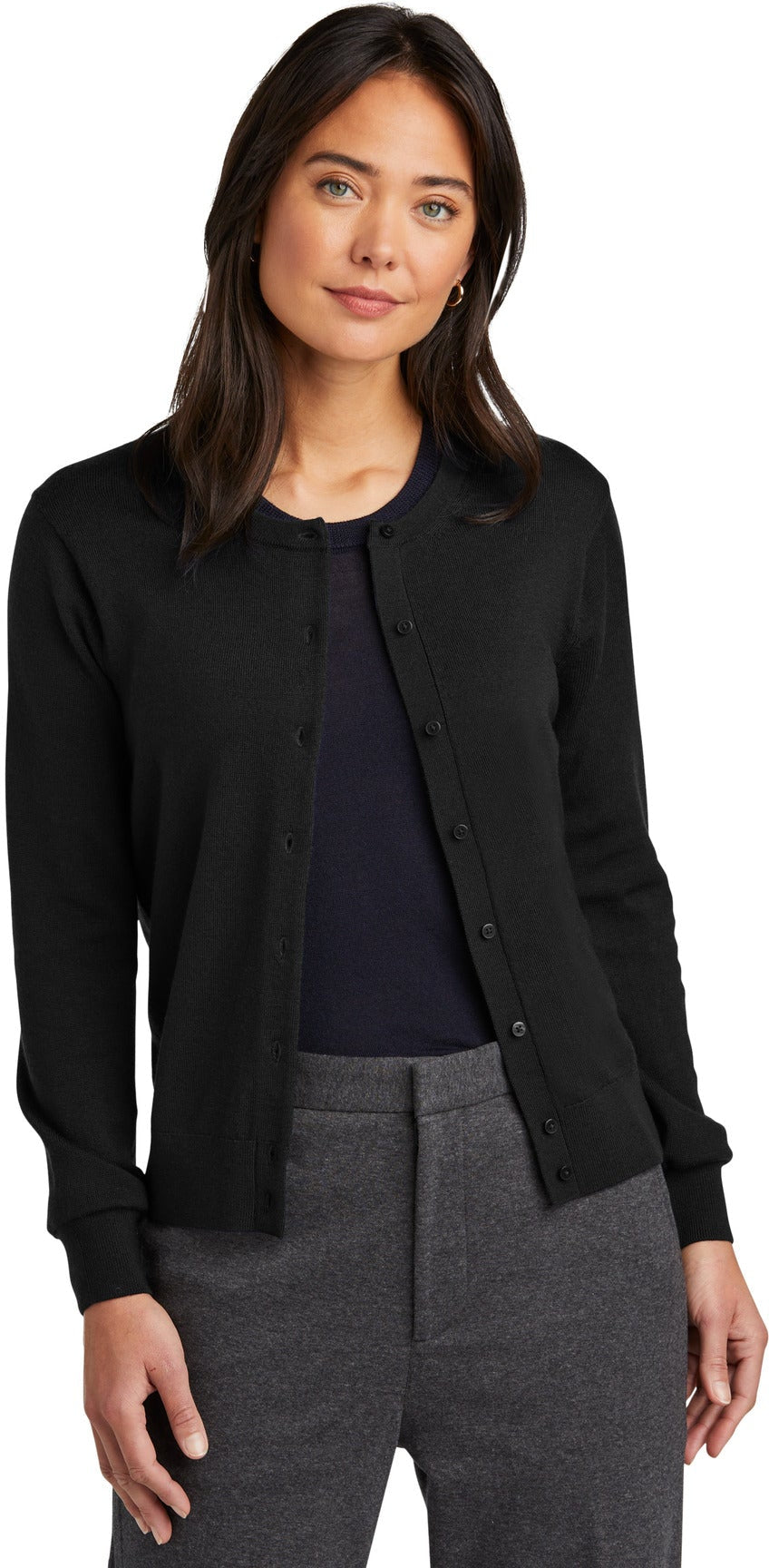 no-logo Brooks Brothers Women's Washable Merino Cardigan Sweater-Brooks Brothers-Thread Logic