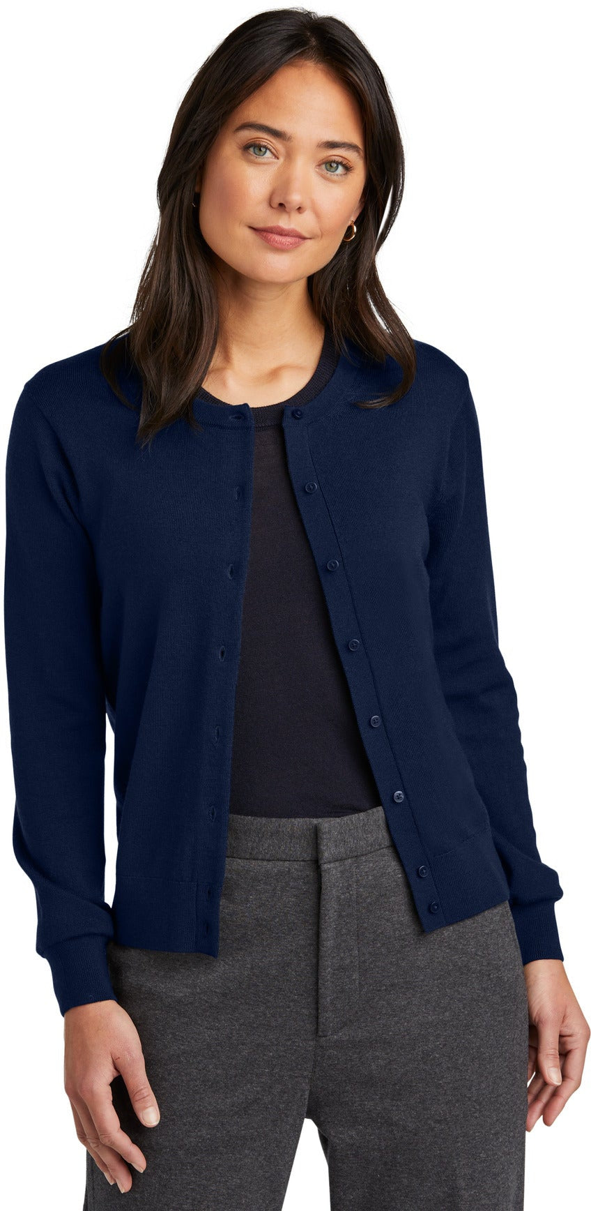 no-logo Brooks Brothers Women's Washable Merino Cardigan Sweater-Brooks Brothers-Thread Logic