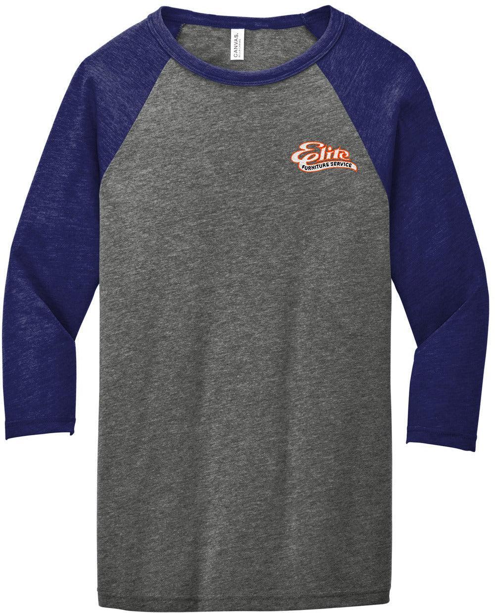 no-logo Bella+Canvas 3/4-Sleeve Baseball Tee-Regular-Bella&Canvas-Thread Logic