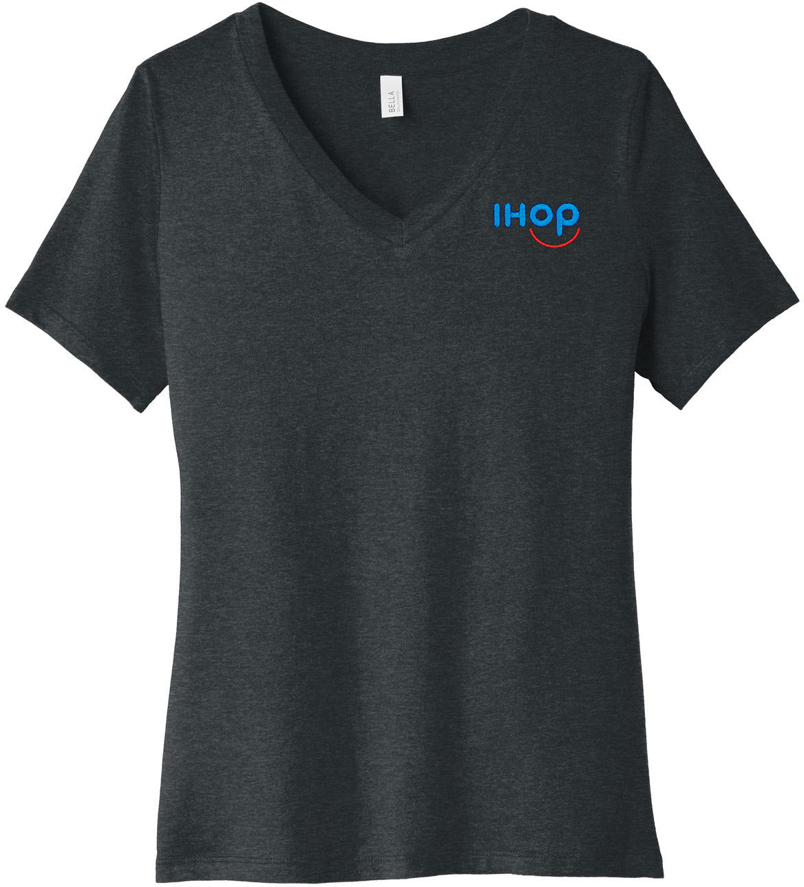 no-logo Bella+Canvas Ladies Relaxed Heather CVC V-Neck Tee-Regular-Bella&Canvas-Thread Logic