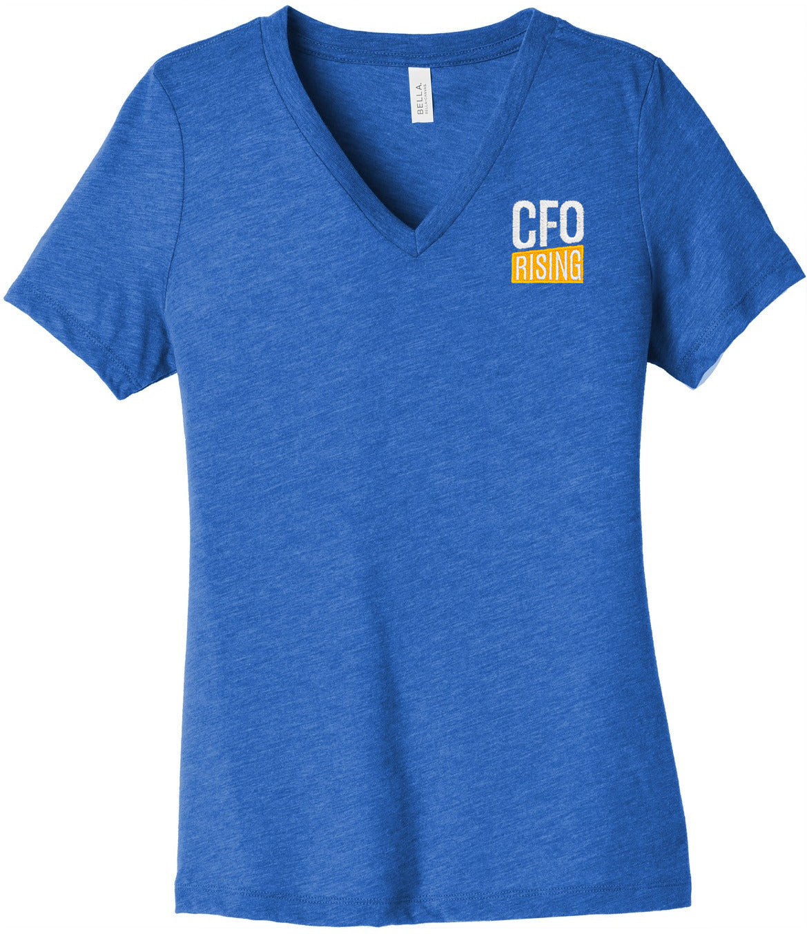 no-logo Bella+Canvas Ladies Relaxed Triblend V-Neck Tee-Regular-Bella&Canvas-Thread Logic