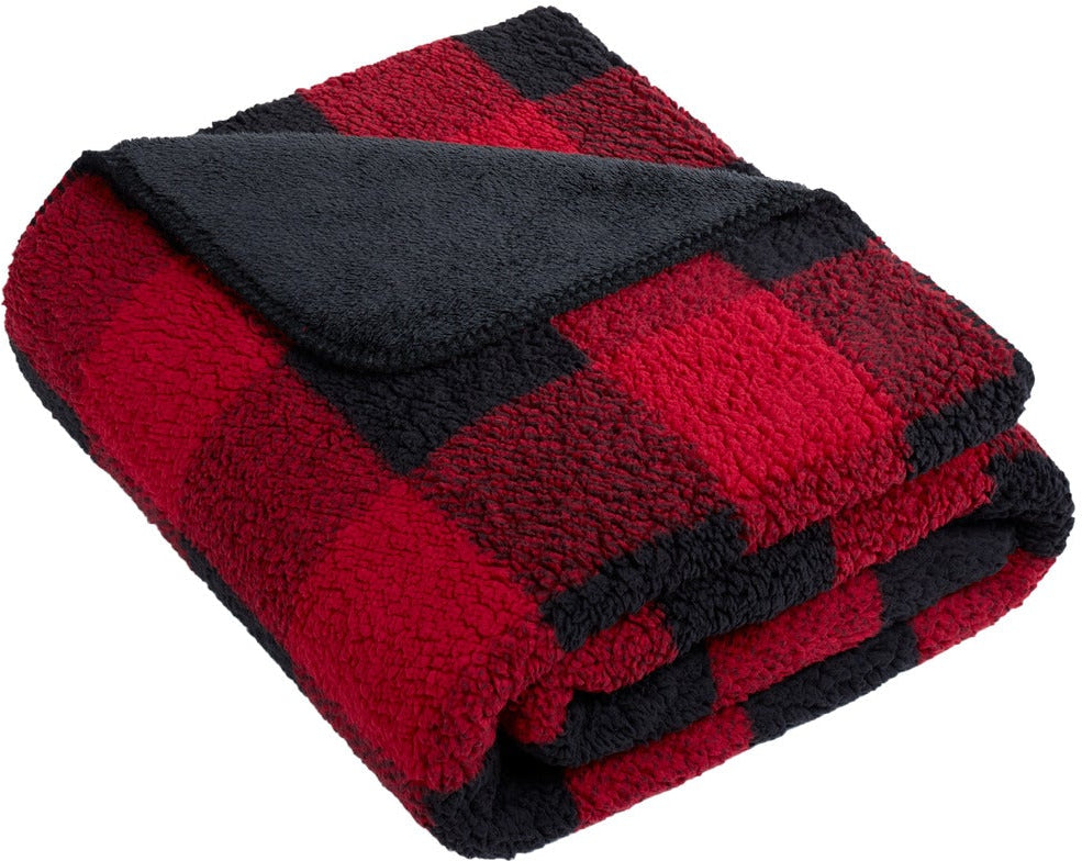 no-logo Port Authority Double-Sided Sherpa/Plush Blanket-Regular-Port Authority-Thread Logic