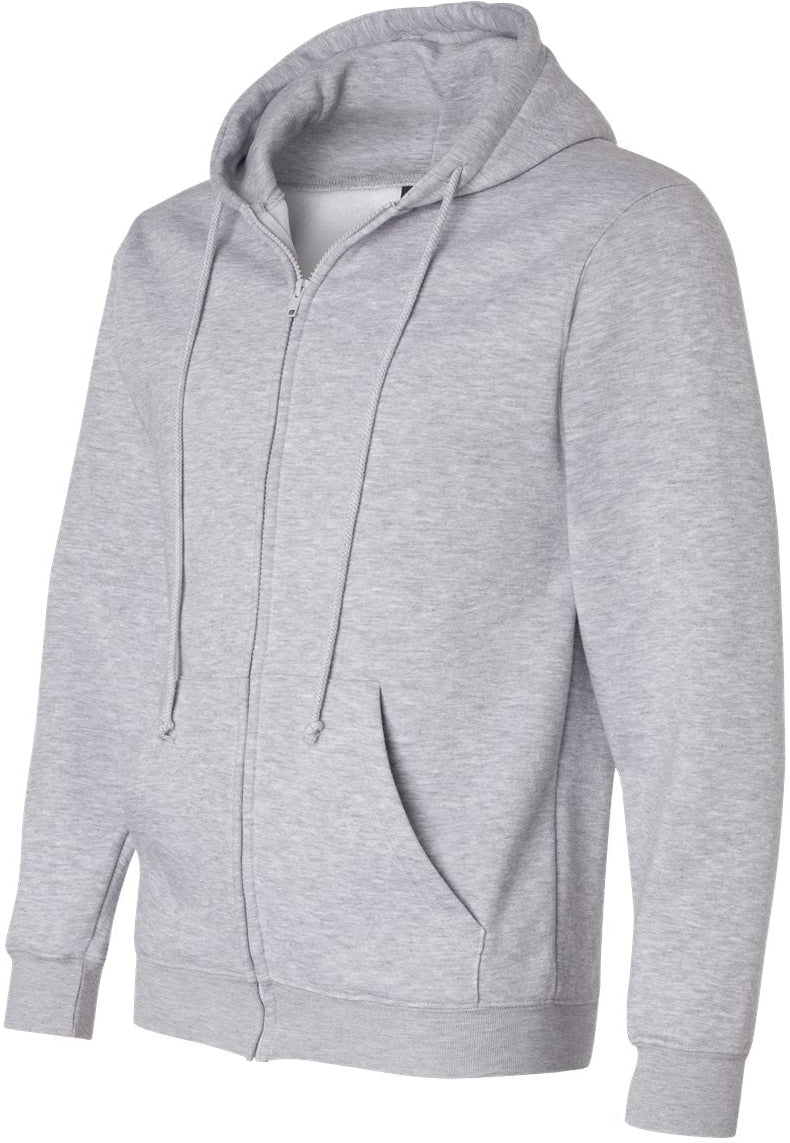 no-logo Bayside USA-Made FullZip Hooded Sweatshirt-Men's Layering-Bayside-Thread Logic