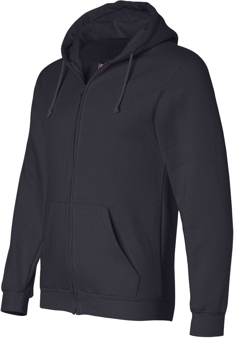 no-logo Bayside USA-Made FullZip Hooded Sweatshirt-Men's Layering-Bayside-Thread Logic