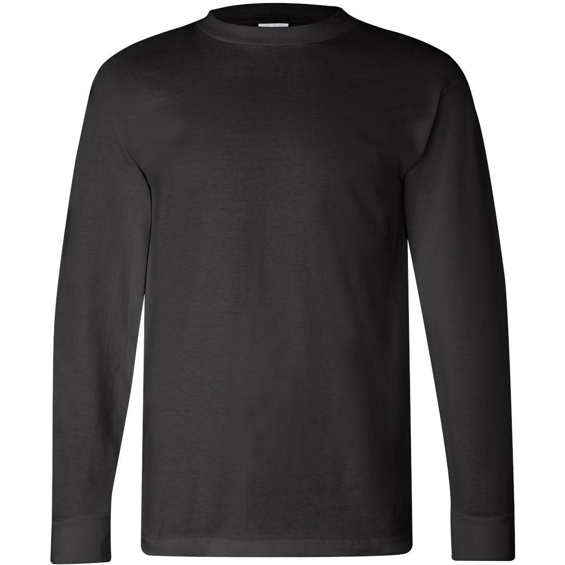 no-logo Bayside USA-Made Long Sleeve TShirt -Men's T Shirts-Bayside-Black-S-Thread Logic