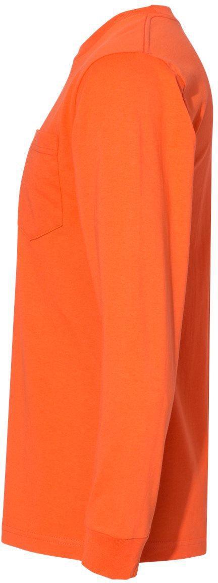 no-logo Bayside USA-Made Long Sleeve TShirt with a Pocket-Men's T Shirts-Bayside-Thread Logic