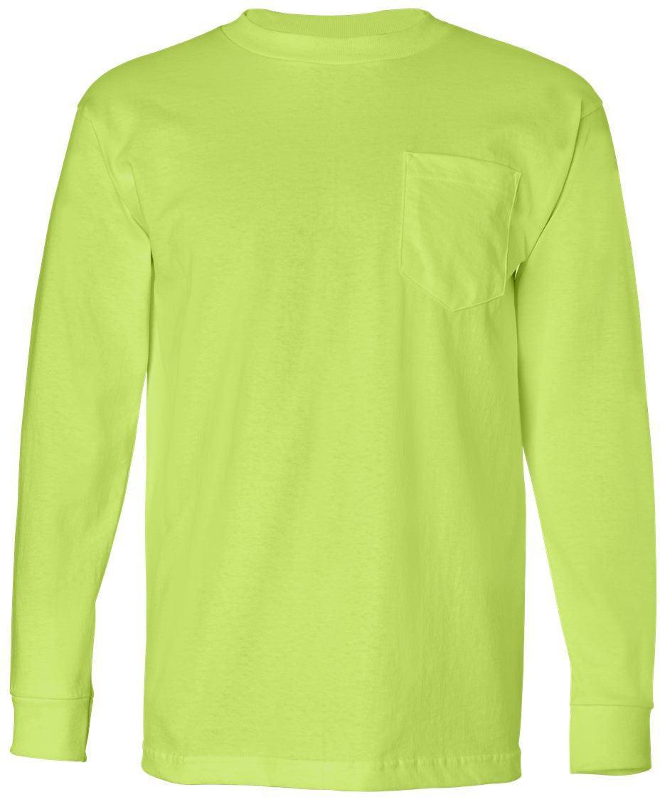 Bayside USA-Made Long Sleeve TShirt with a Pocket