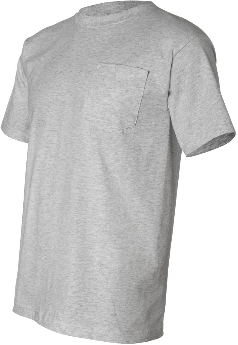 no-logo Bayside USA-Made Short Sleeve TShirt with a Pocket-Men's T Shirts-Bayside-Thread Logic