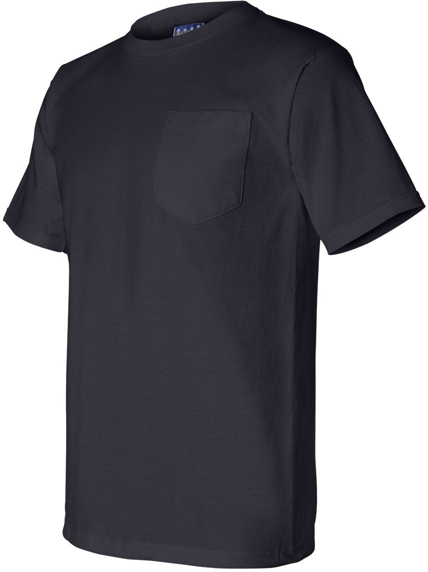 no-logo Bayside Union-Made Short Sleeve TShirt with a Pocket-Men's T Shirts-Bayside-Thread Logic