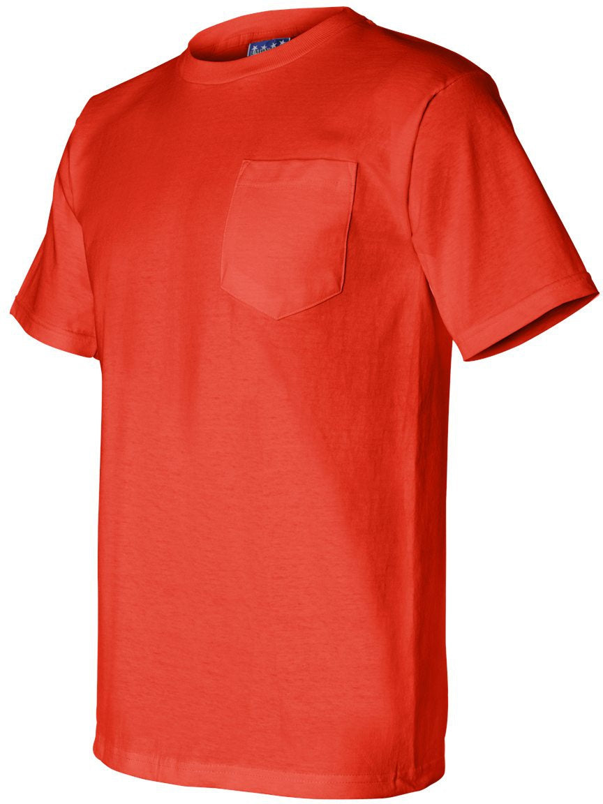 no-logo Bayside Union-Made Short Sleeve TShirt with a Pocket-Men's T Shirts-Bayside-Thread Logic