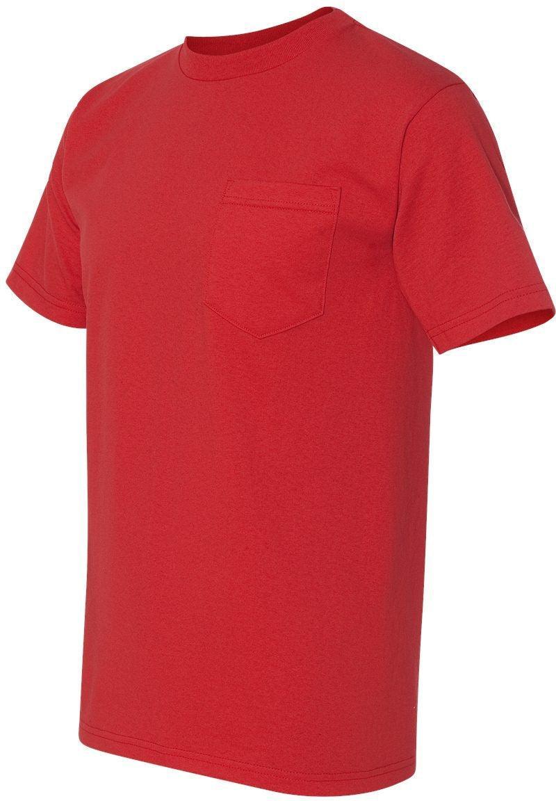 no-logo Bayside Union-Made Short Sleeve TShirt with a Pocket-Men's T Shirts-Bayside-Thread Logic
