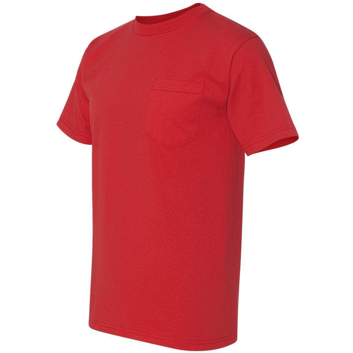 no-logo Bayside Union-Made Short Sleeve TShirt with a Pocket-Polos-Bayside-Thread Logic