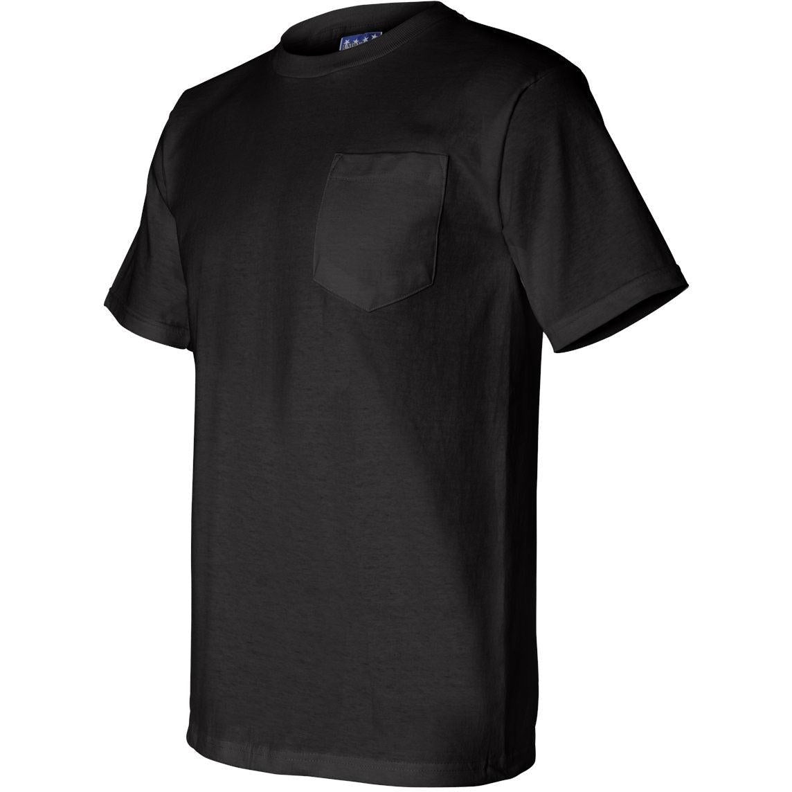 no-logo Bayside Union-Made Short Sleeve TShirt with a Pocket-Polos-Bayside-Thread Logic