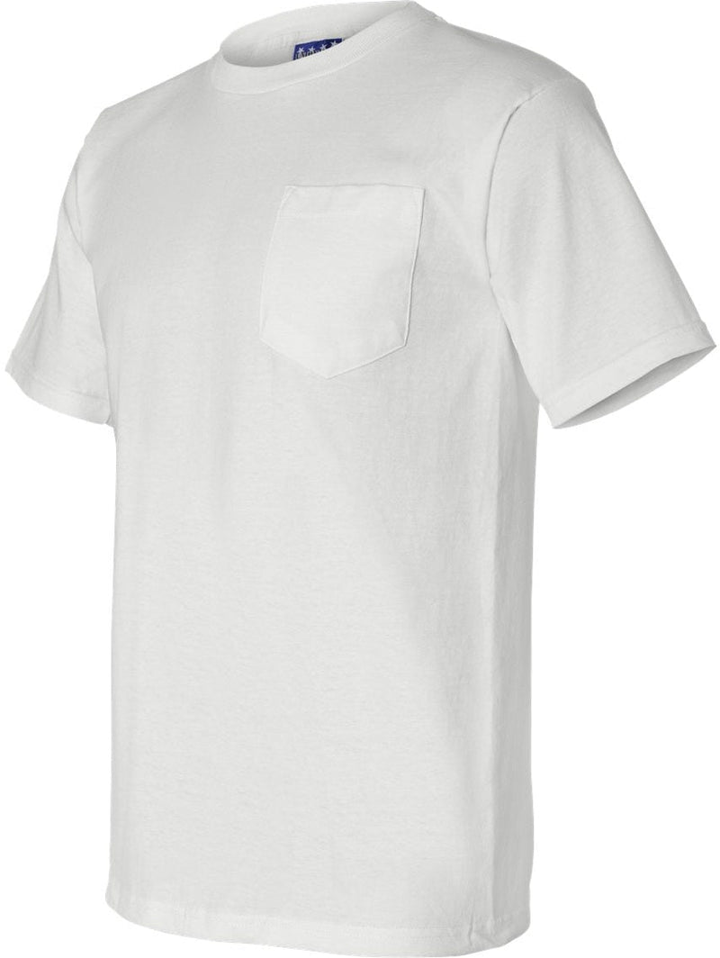 no-logo Bayside Union-Made Short Sleeve TShirt with a Pocket-Men's T Shirts-Bayside-Thread Logic