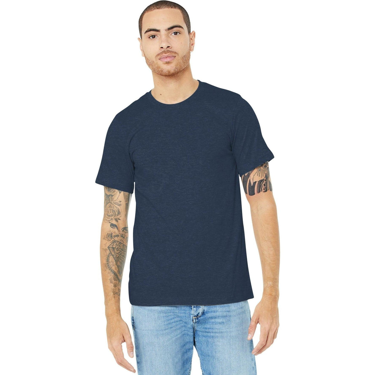 no-logo Bella+Canvas Heather CVC Short Sleeve Tee-Regular-Bella&Canvas-Thread Logic