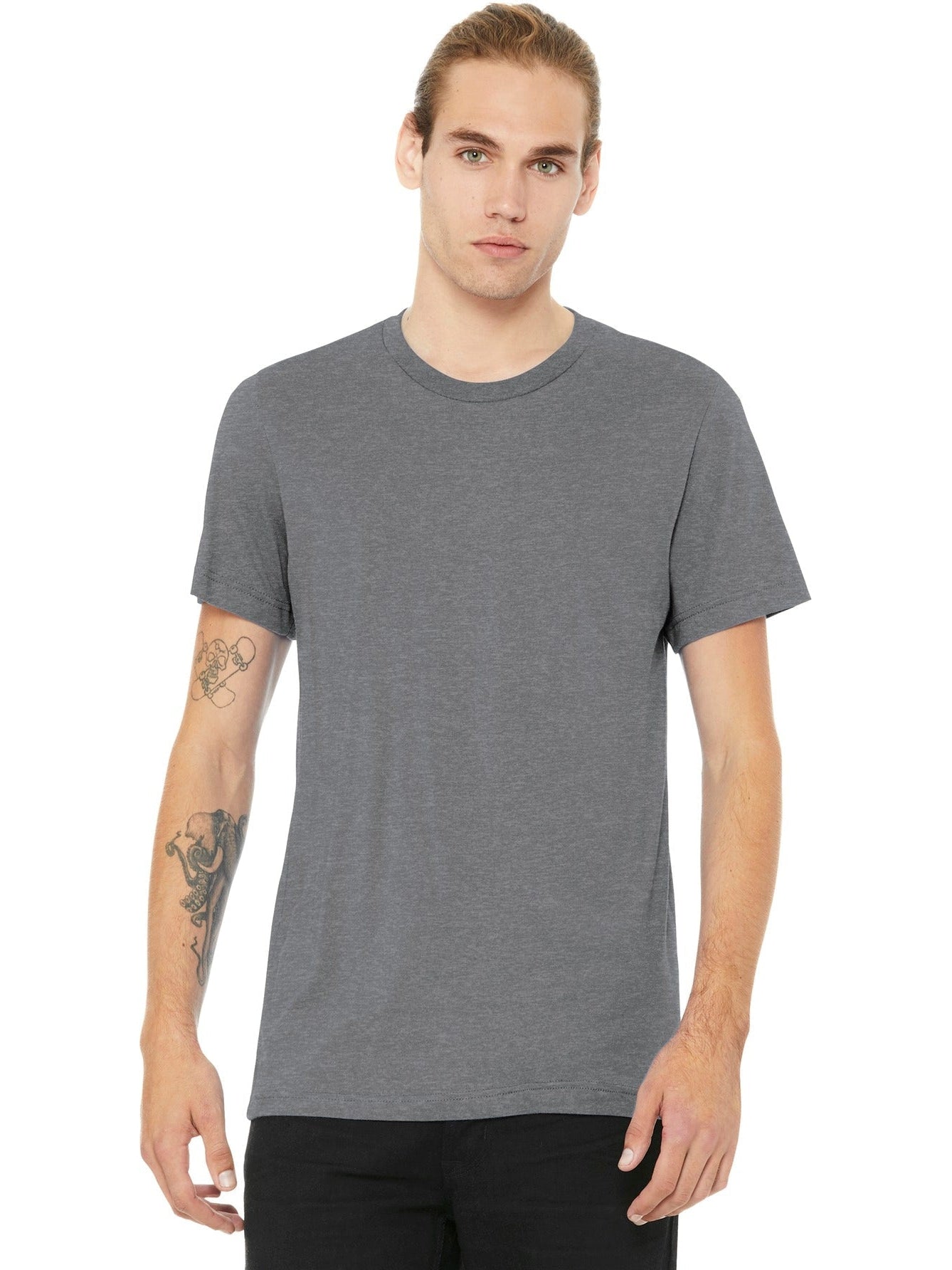 no-logo Bella+Canvas Heather CVC Short Sleeve Tee-Regular-Bella&Canvas-Thread Logic