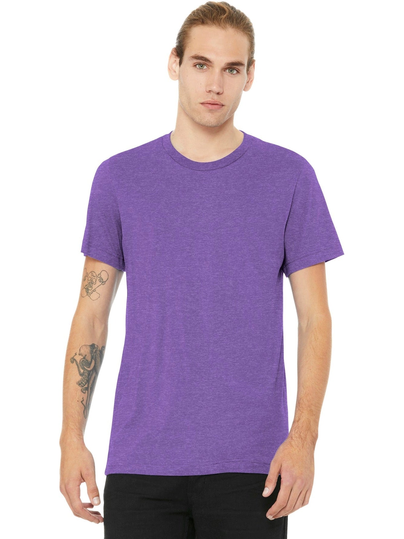 no-logo Bella+Canvas Heather CVC Short Sleeve Tee-Regular-Bella&Canvas-Thread Logic
