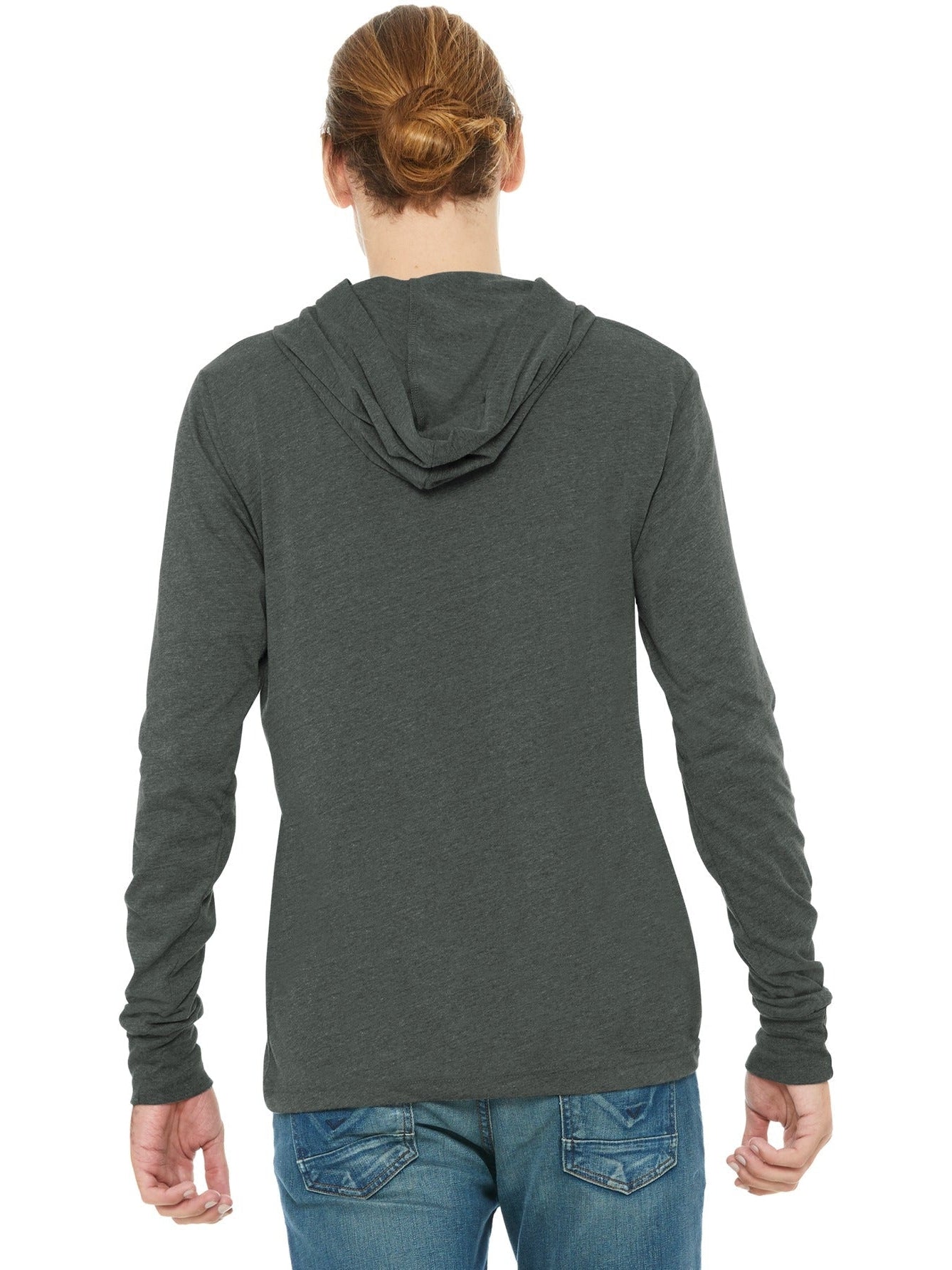 no-logo Bella+Canvas Jersey Long Sleeve Hoodie-Regular-Bella&Canvas-Thread Logic