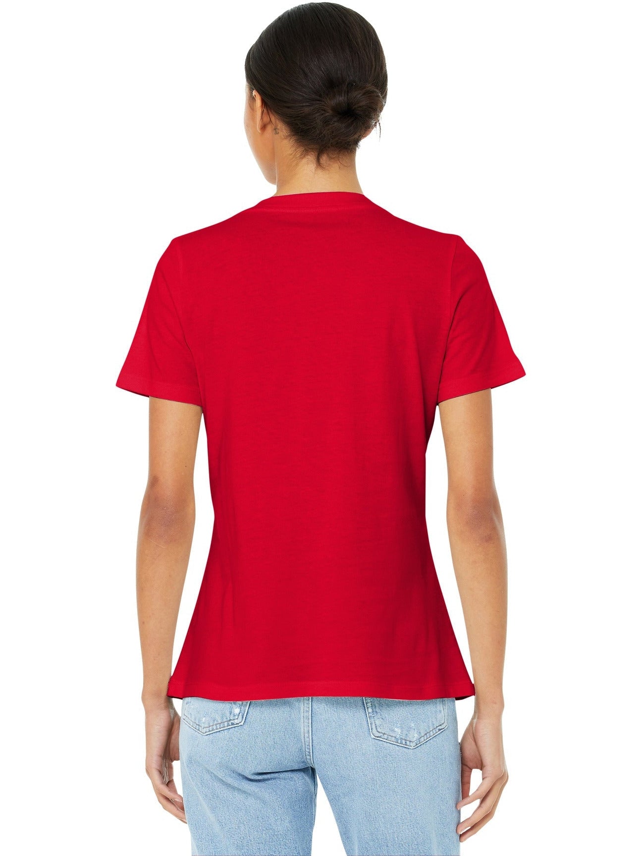 no-logo Bella+Canvas Ladies Relaxed Jersey Short Sleeve V-Neck Tee-Regular-Bella&Canvas-Thread Logic