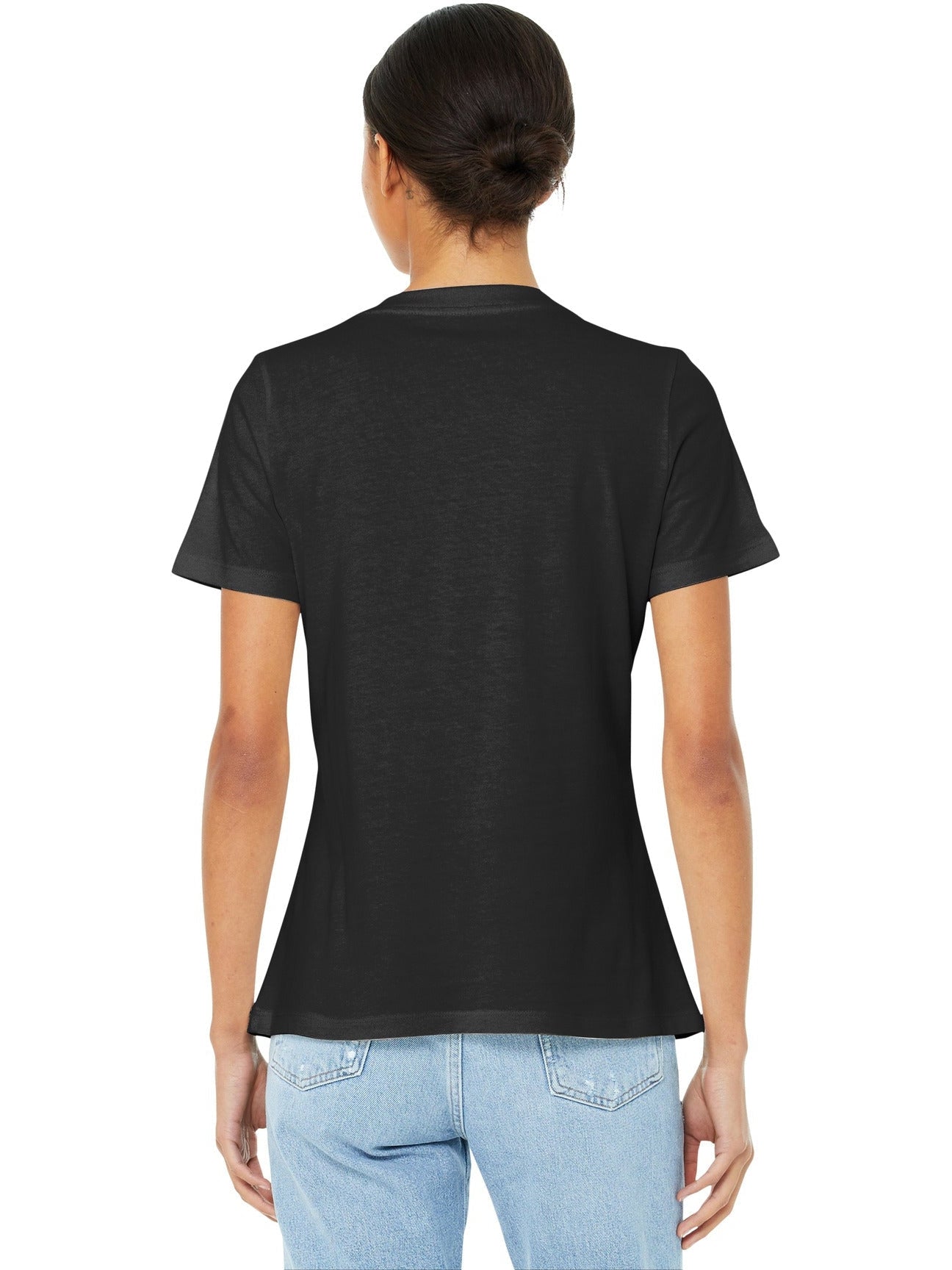 no-logo Bella+Canvas Ladies Relaxed Jersey Short Sleeve V-Neck Tee-Regular-Bella&Canvas-Thread Logic