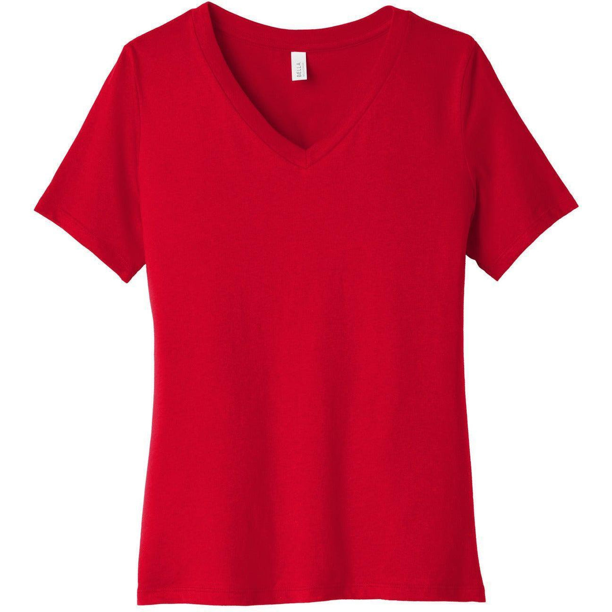 no-logo Bella+Canvas Ladies Relaxed Jersey Short Sleeve V-Neck Tee