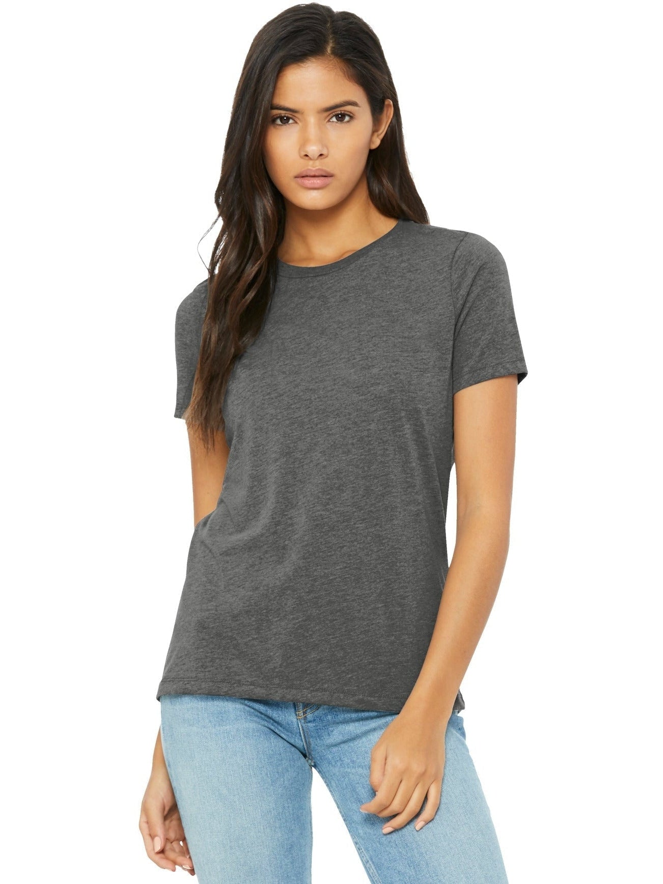 no-logo Bella+Canvas Ladies Relaxed Triblend Tee-Regular-Bella&Canvas-Thread Logic