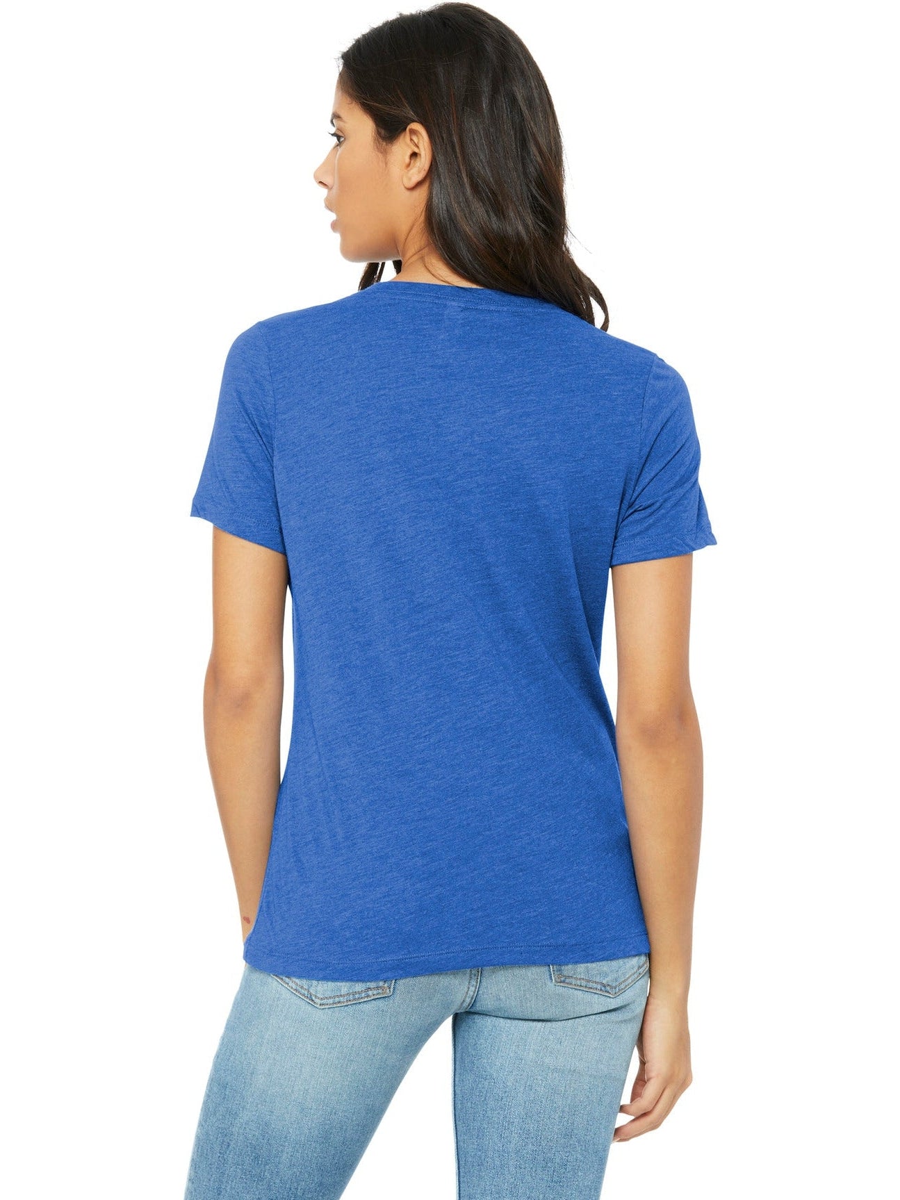 no-logo Bella+Canvas Ladies Relaxed Triblend V-Neck Tee-Regular-Bella&Canvas-Thread Logic