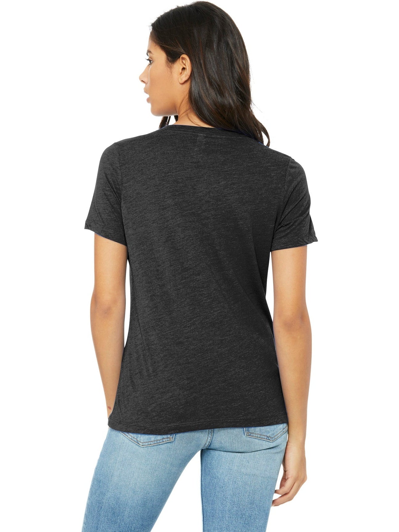 no-logo Bella+Canvas Ladies Relaxed Triblend V-Neck Tee-Regular-Bella&Canvas-Thread Logic