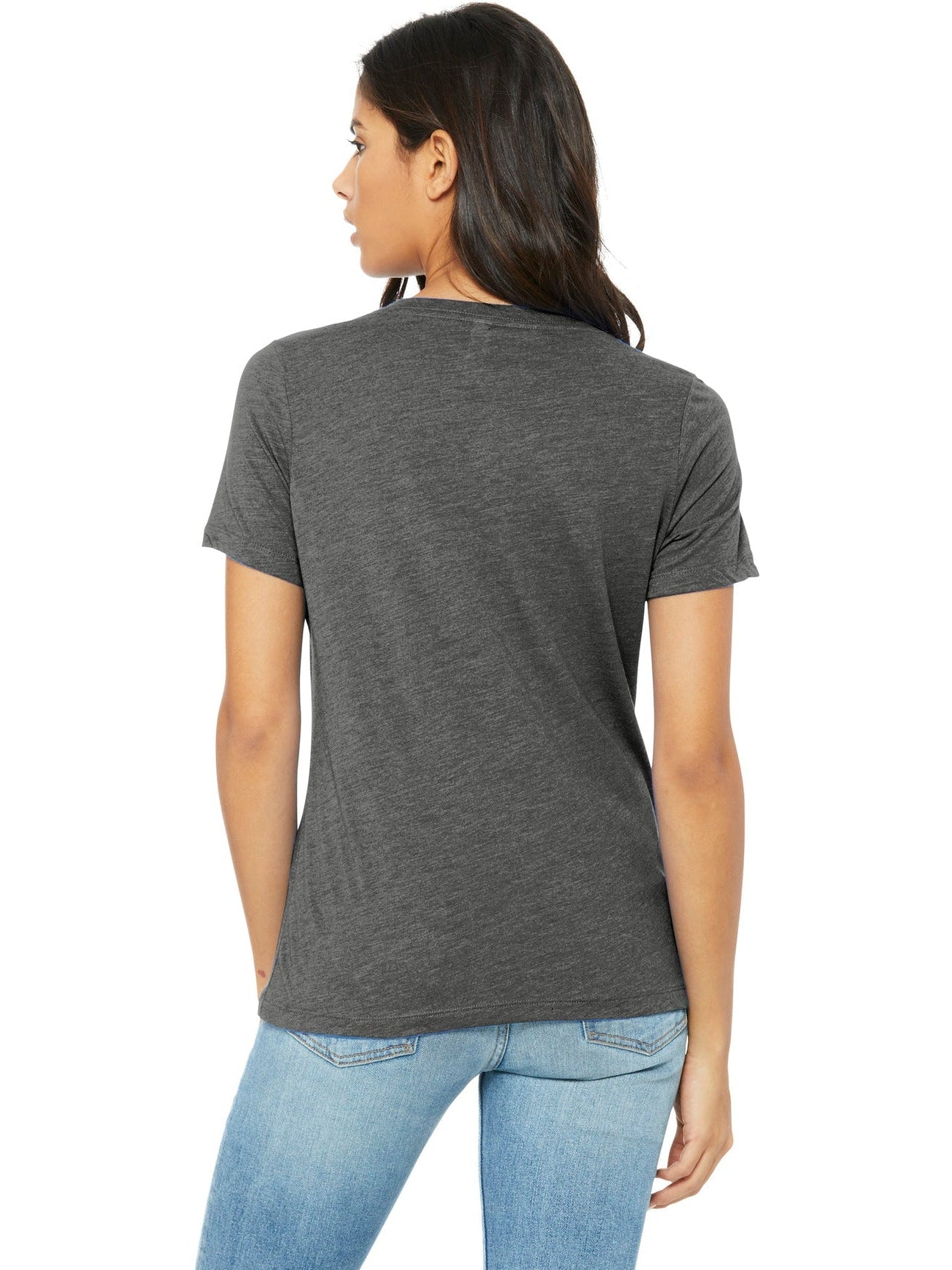 no-logo Bella+Canvas Ladies Relaxed Triblend V-Neck Tee-Regular-Bella&Canvas-Thread Logic