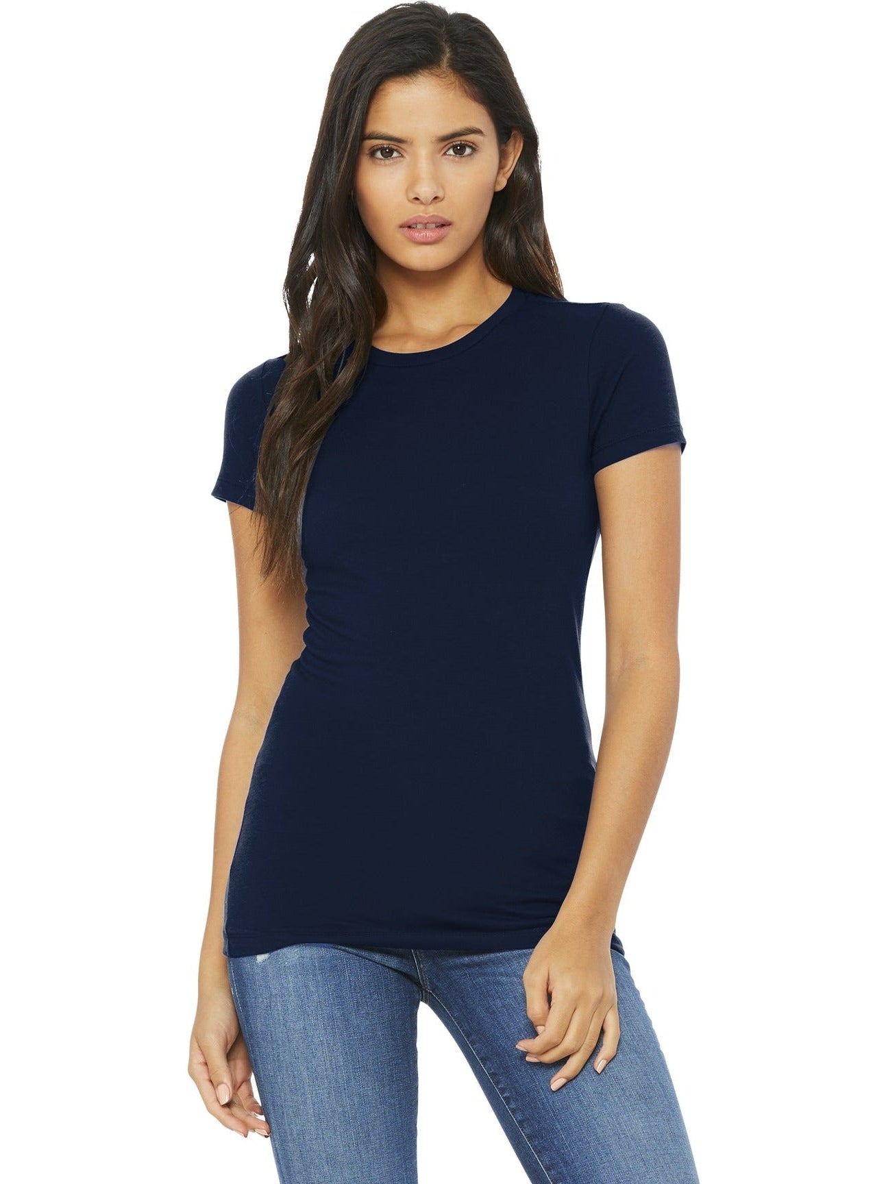 no-logo Bella+Canvas Ladies Slim Fit Tee-Regular-Bella&Canvas-Thread Logic