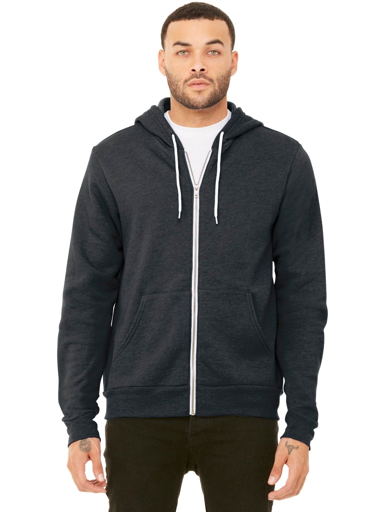 no-logo Bella+Canvas Sponge Fleece Full-Zip Hoodie-Regular-Bella&Canvas-Thread Logic