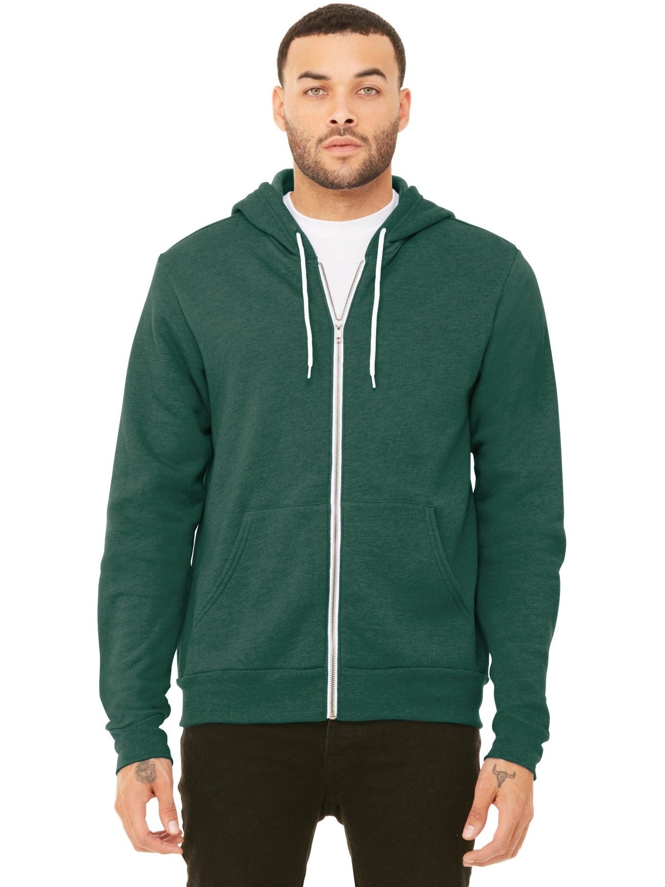 no-logo Bella+Canvas Sponge Fleece Full-Zip Hoodie-Regular-Bella&Canvas-Thread Logic