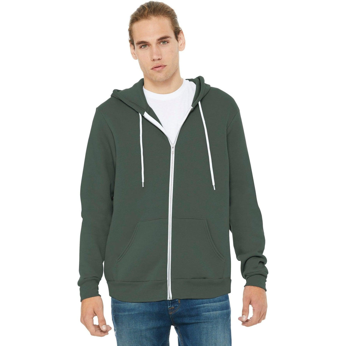 no-logo Bella+Canvas Sponge Fleece Full-Zip Hoodie-Regular-Bella&Canvas-Thread Logic
