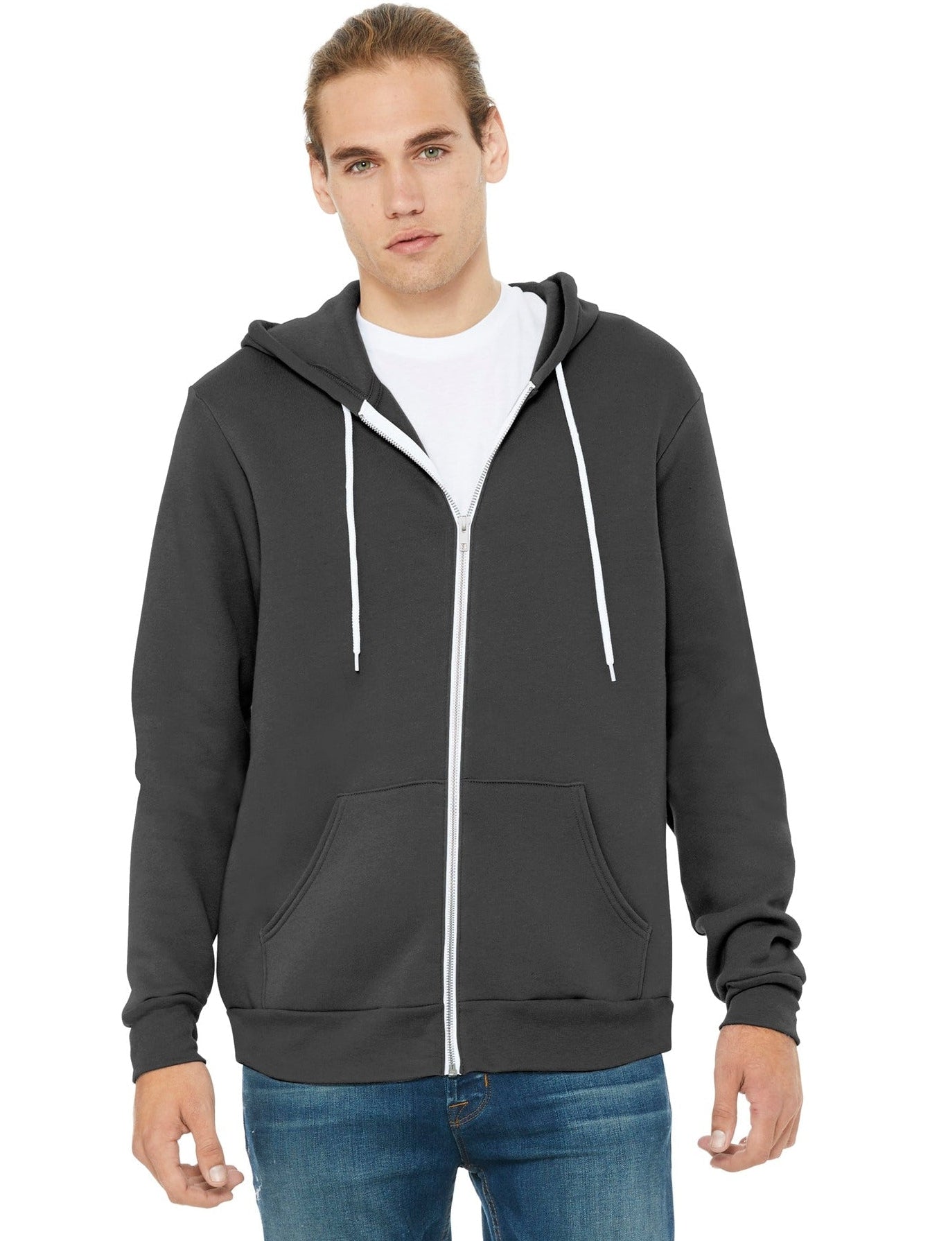 no-logo Bella+Canvas Sponge Fleece Full-Zip Hoodie-Regular-Bella&Canvas-Thread Logic