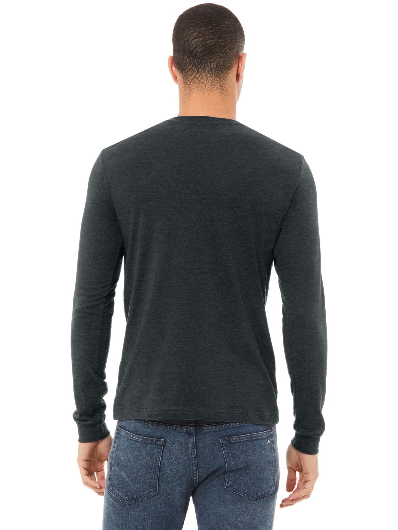 no-logo Bella+Canvas Unisex Heather CVC Long Sleeve Tee-Regular-Bella&Canvas-Thread Logic