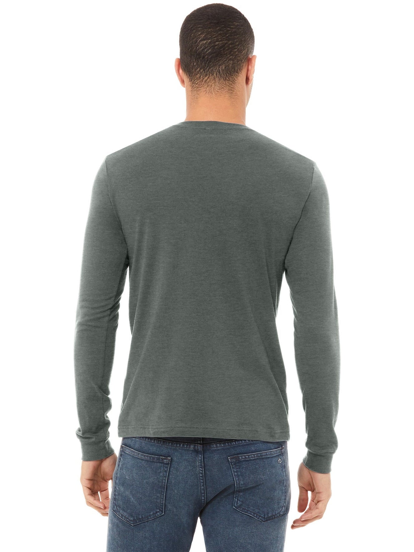 no-logo Bella+Canvas Unisex Heather CVC Long Sleeve Tee-Regular-Bella&Canvas-Thread Logic