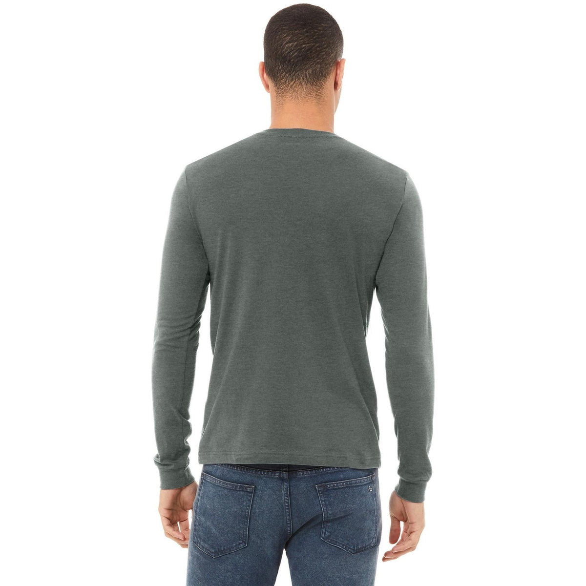 no-logo Bella+Canvas Unisex Heather CVC Long Sleeve Tee-Regular-Bella&Canvas-Thread Logic