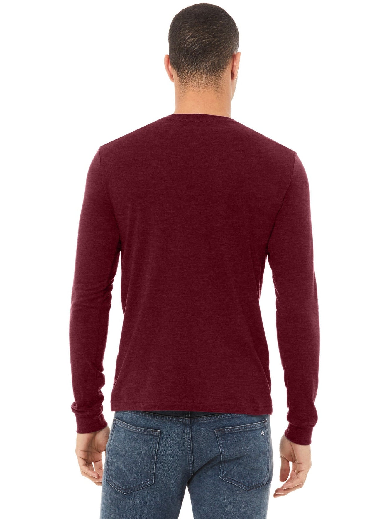 no-logo Bella+Canvas Unisex Heather CVC Long Sleeve Tee-Regular-Bella&Canvas-Thread Logic