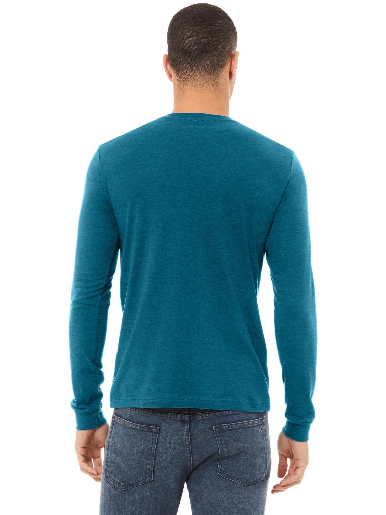 no-logo Bella+Canvas Unisex Heather CVC Long Sleeve Tee-Regular-Bella&Canvas-Thread Logic