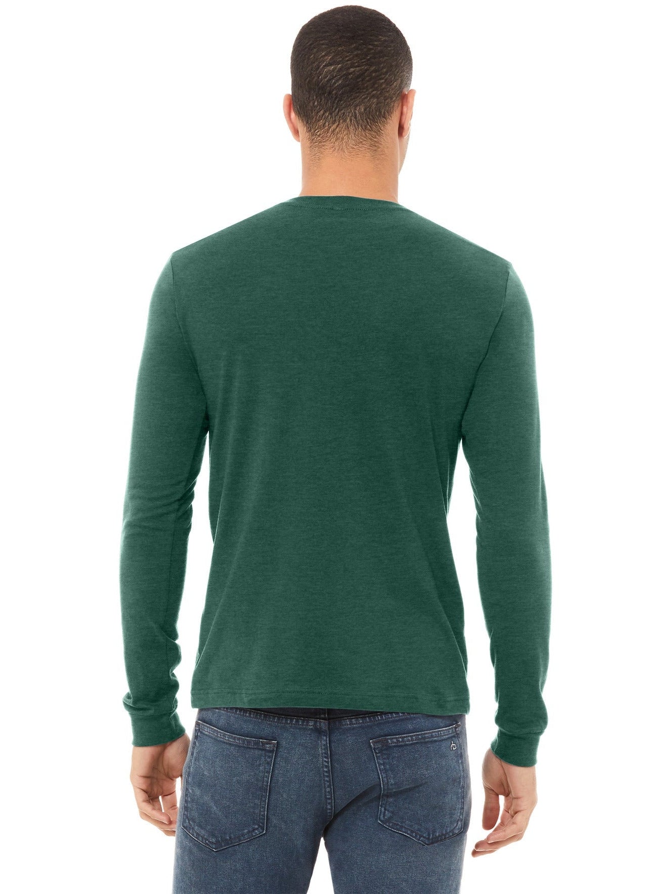 no-logo Bella+Canvas Unisex Heather CVC Long Sleeve Tee-Regular-Bella&Canvas-Thread Logic