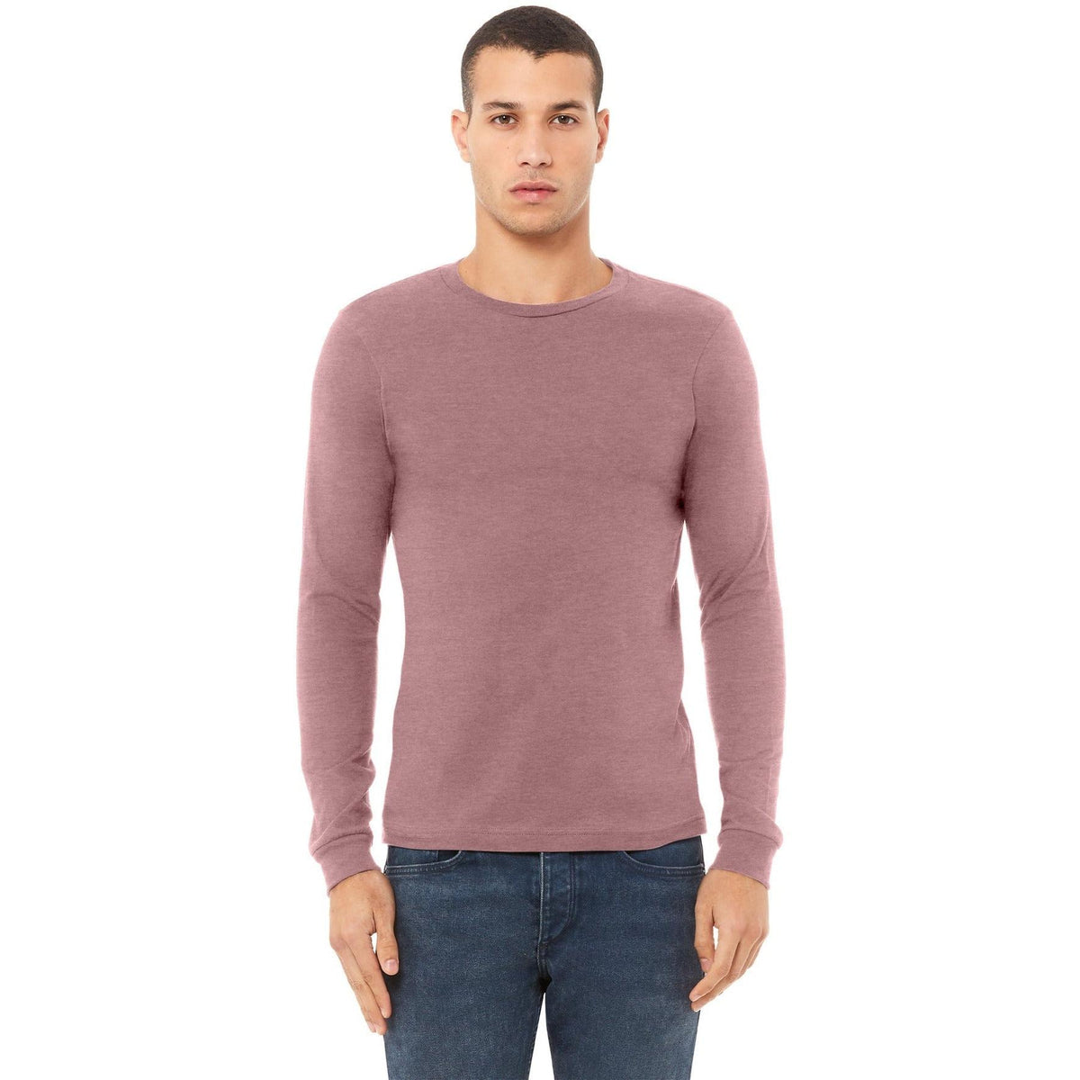 no-logo Bella+Canvas Unisex Heather CVC Long Sleeve Tee-Regular-Bella&Canvas-Thread Logic