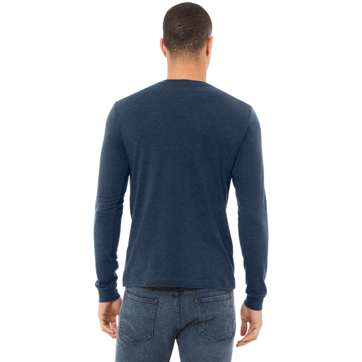 no-logo Bella+Canvas Unisex Heather CVC Long Sleeve Tee-Regular-Bella&Canvas-Thread Logic