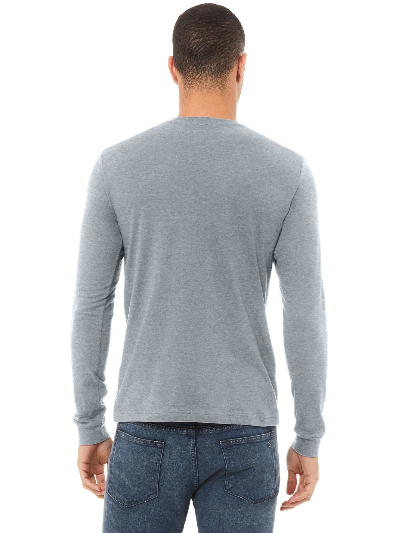 no-logo Bella+Canvas Unisex Heather CVC Long Sleeve Tee-Regular-Bella&Canvas-Thread Logic