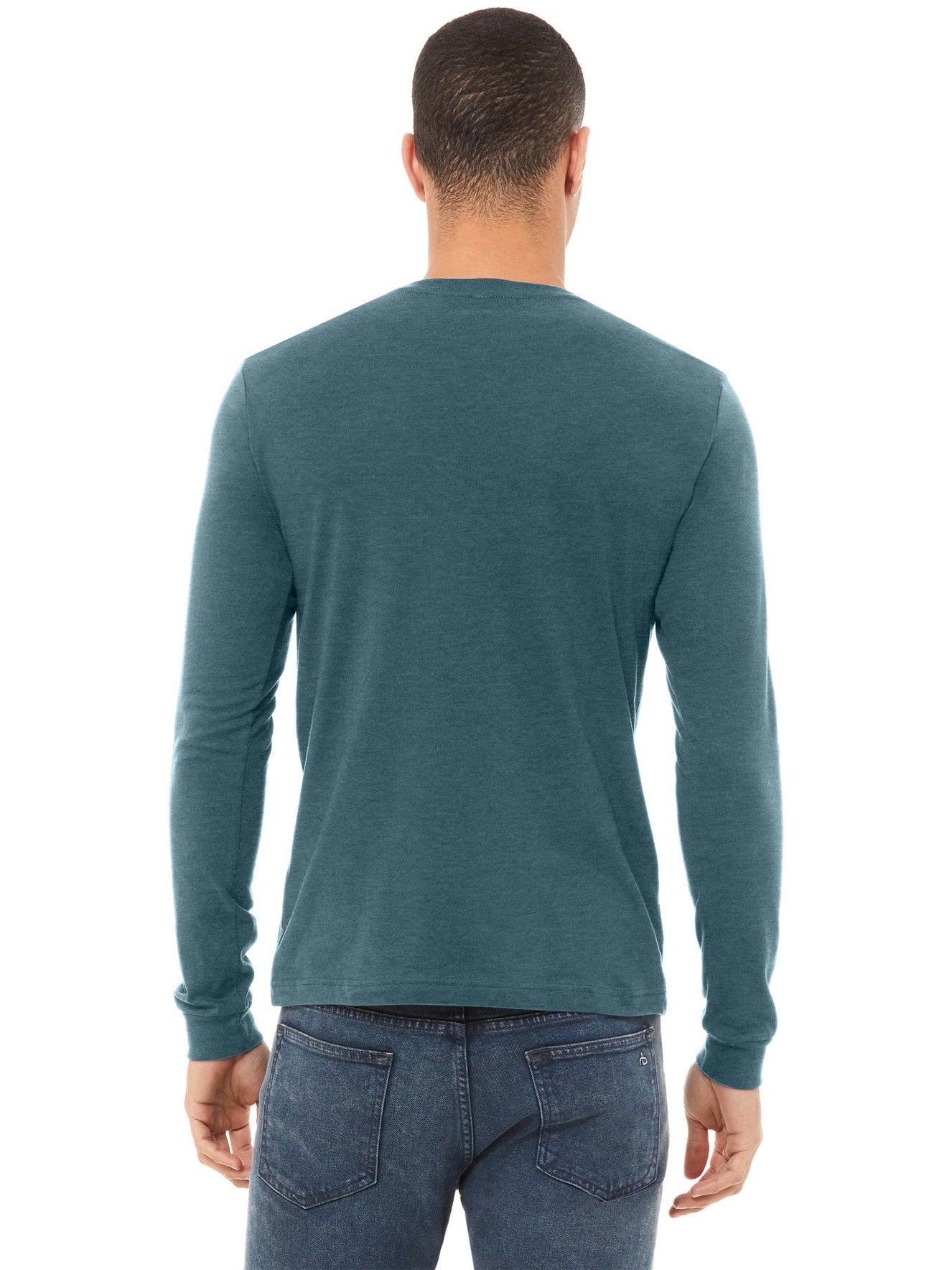 no-logo Bella+Canvas Unisex Heather CVC Long Sleeve Tee-Regular-Bella&Canvas-Thread Logic