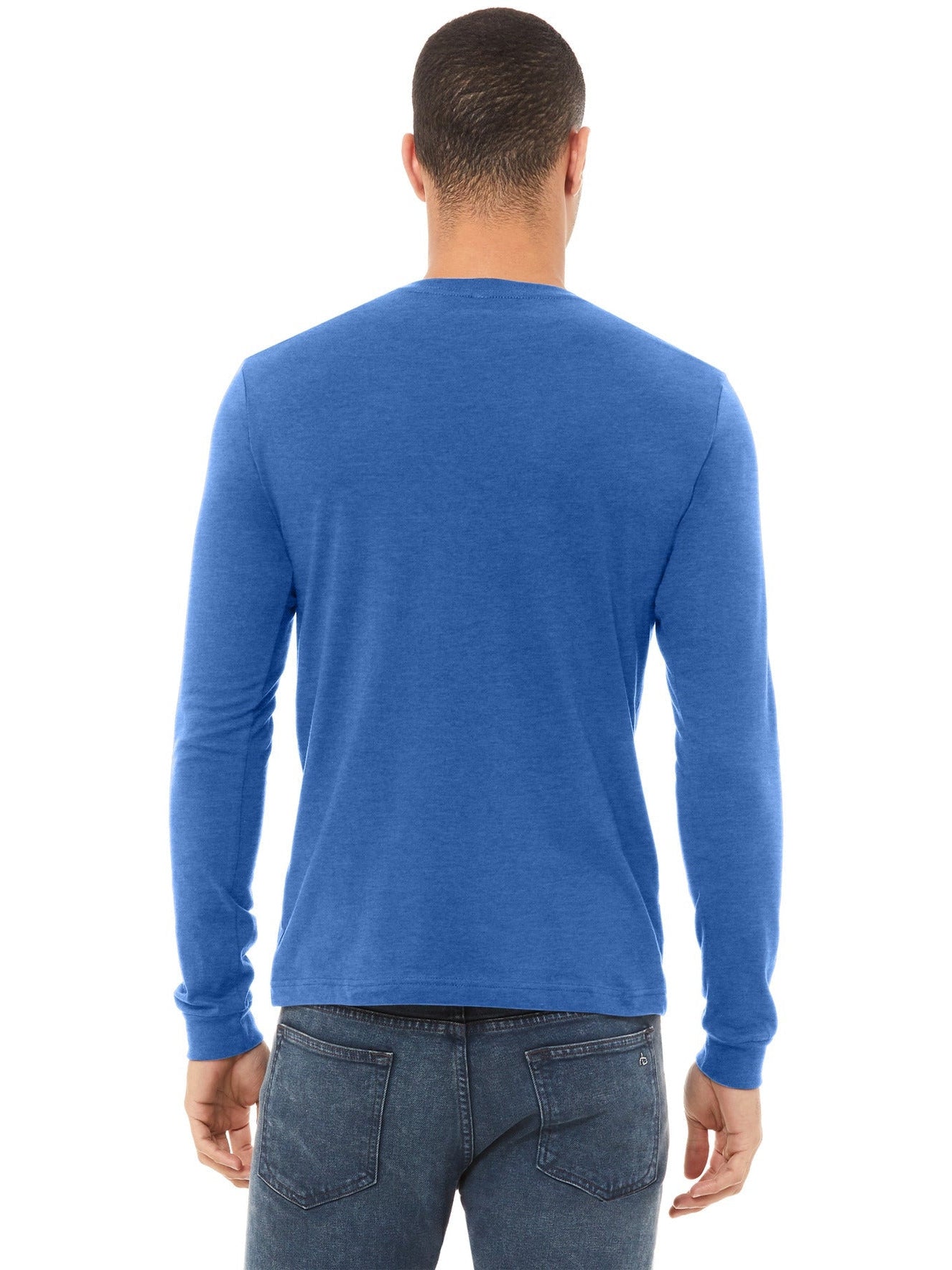 no-logo Bella+Canvas Unisex Heather CVC Long Sleeve Tee-Regular-Bella&Canvas-Thread Logic