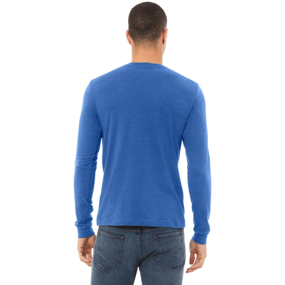 no-logo Bella+Canvas Unisex Heather CVC Long Sleeve Tee-Regular-Bella&Canvas-Thread Logic