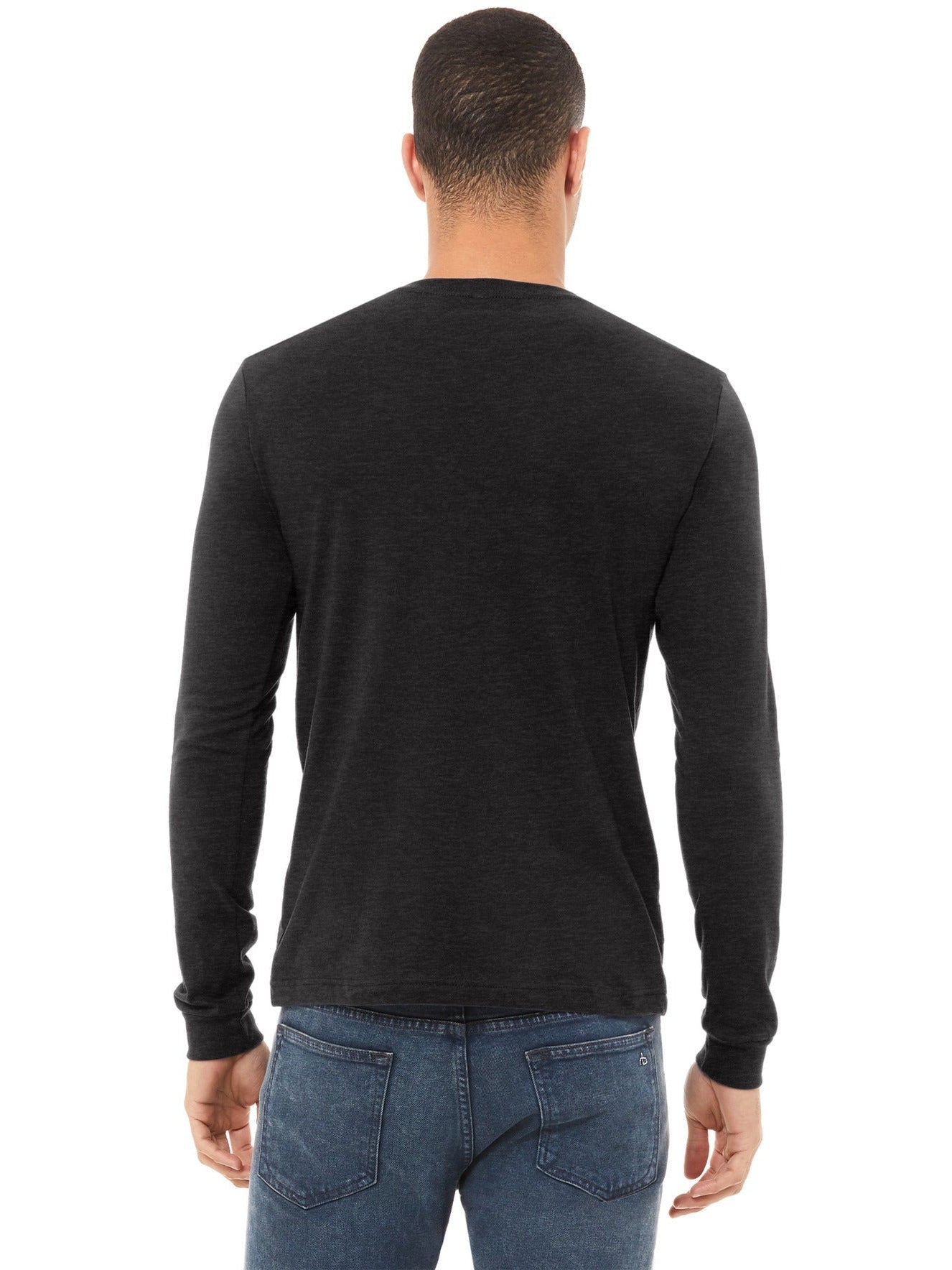 no-logo Bella+Canvas Unisex Heather CVC Long Sleeve Tee-Regular-Bella&Canvas-Thread Logic