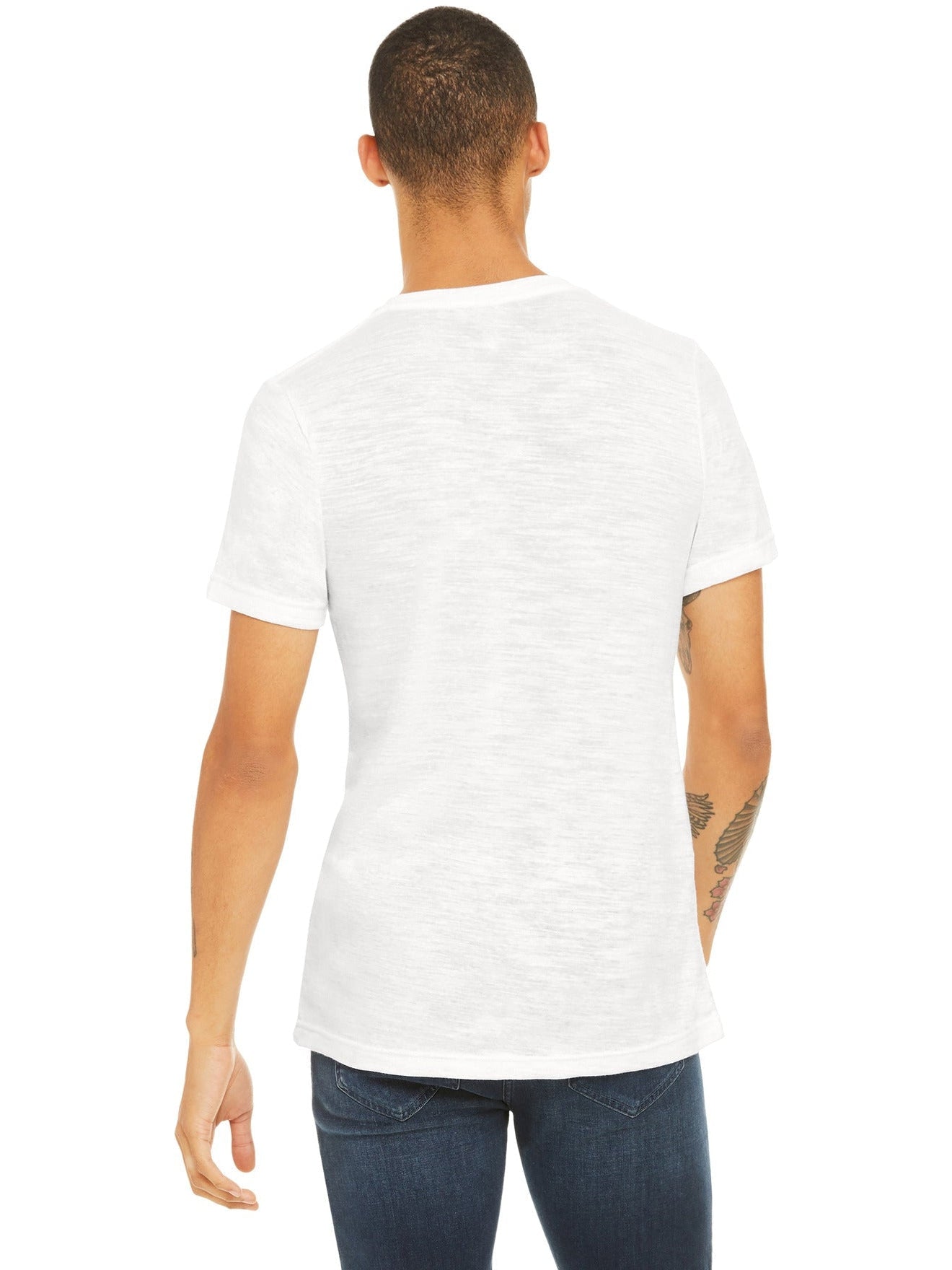 no-logo Bella+Canvas Unisex Textured Jersey V-Neck Tee-Regular-Bella&Canvas-Thread Logic
