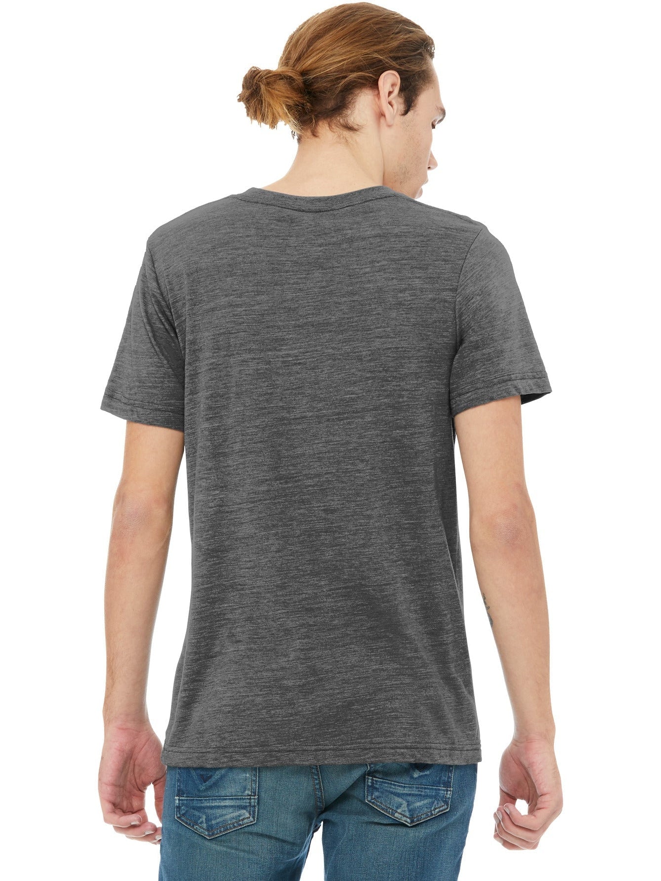 no-logo Bella+Canvas Unisex Textured Jersey V-Neck Tee-Regular-Bella&Canvas-Thread Logic